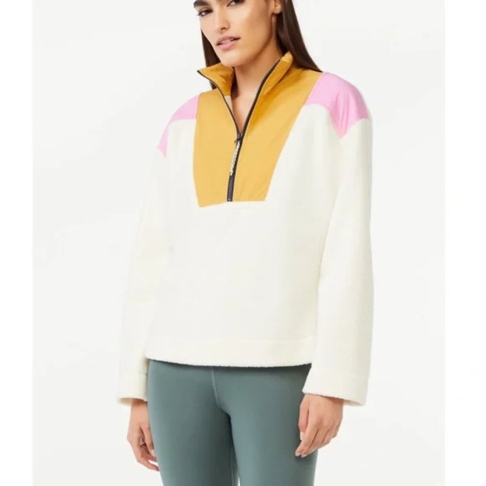 Free Assembly Yellow And Pink Half Zip (L)